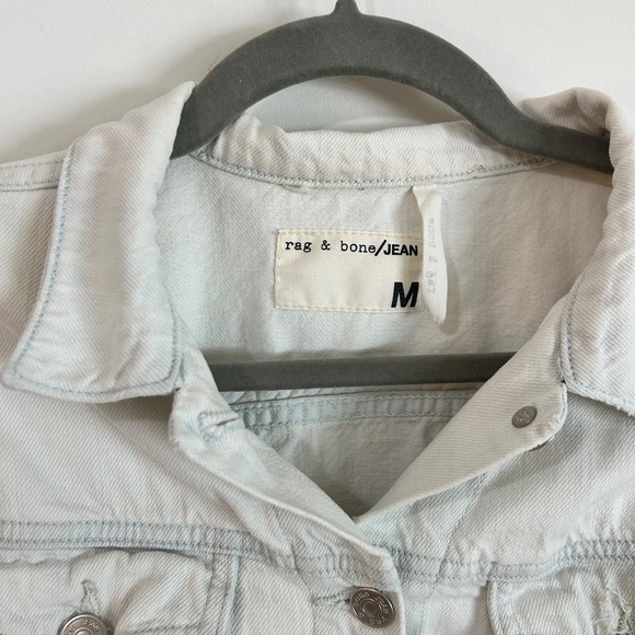 Rag & Bone Distressed Denim Jacket Size M - Picture 2 of 4